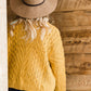 Bubble Sleeve Cable Knit Sweater - FINAL SALE Tops