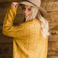 Bubble Sleeve Cable Knit Sweater - FINAL SALE Tops