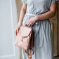 blush mini gold buckle back pack
