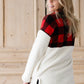 Buffalo Check Color Block Sherpa Sweater - FINAL SALE Tops