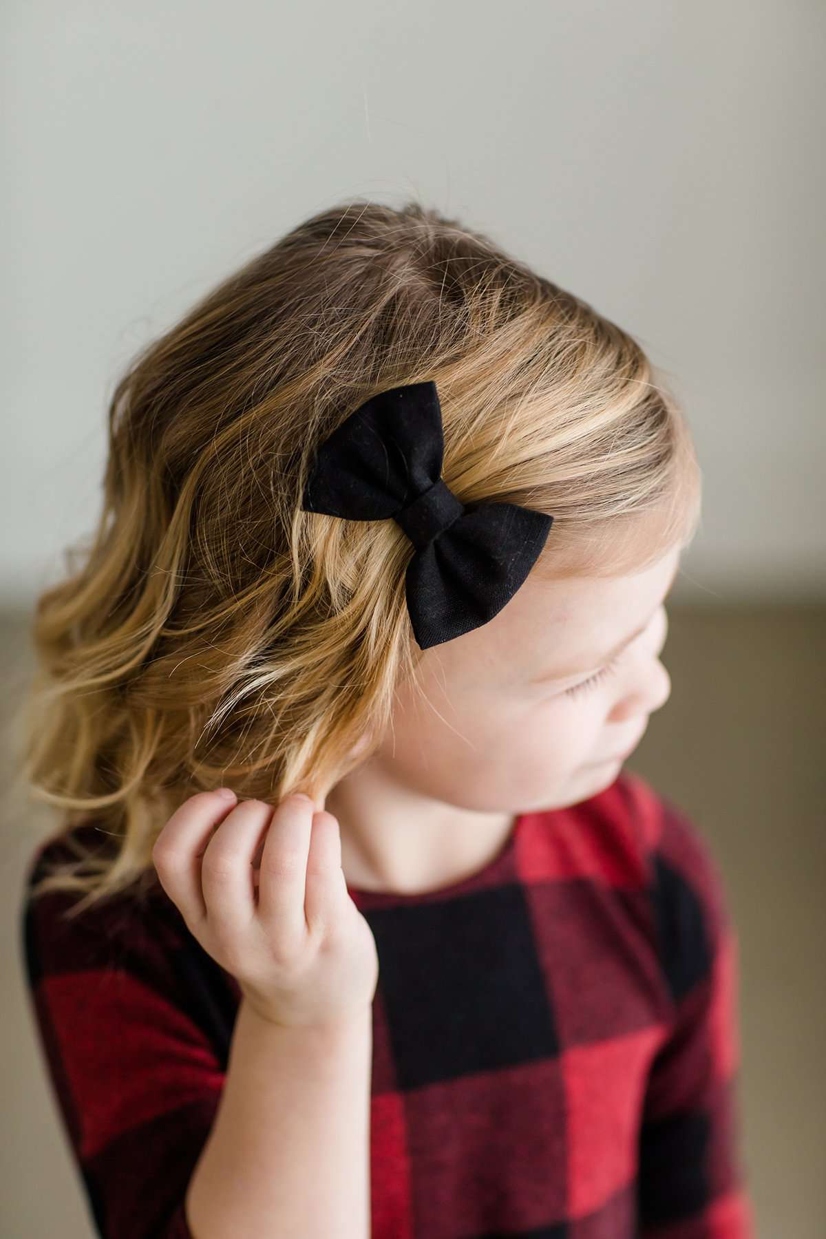 Buffalo Check Fabric Bow Set - FINAL SALE Accessories