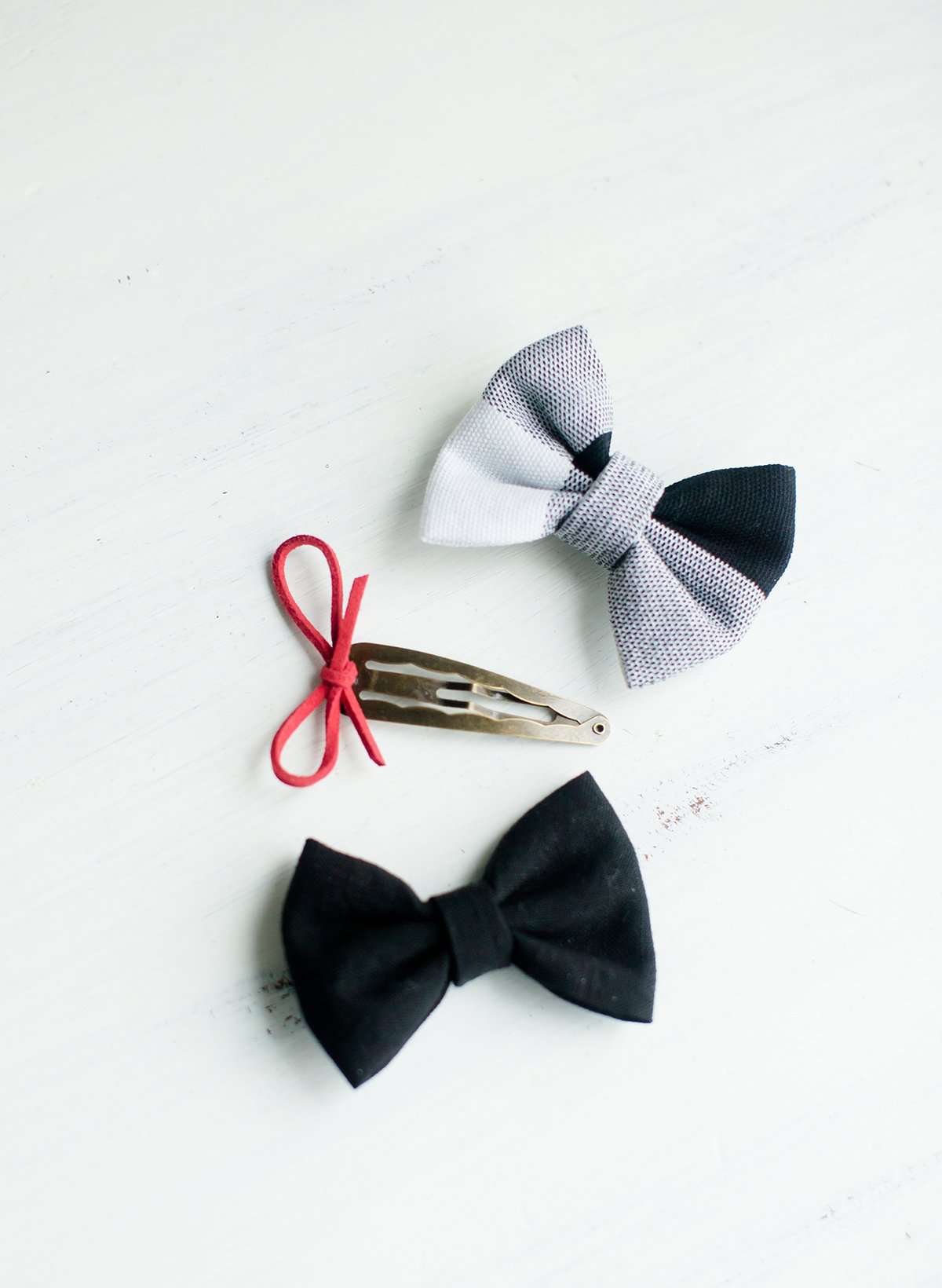 Buffalo Check Fabric Bow Set - FINAL SALE Accessories Clip