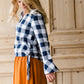 Buffalo Check Print V-Neck Top - FINAL SALE Tops