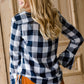 Buffalo Check Print V-Neck Top - FINAL SALE Tops