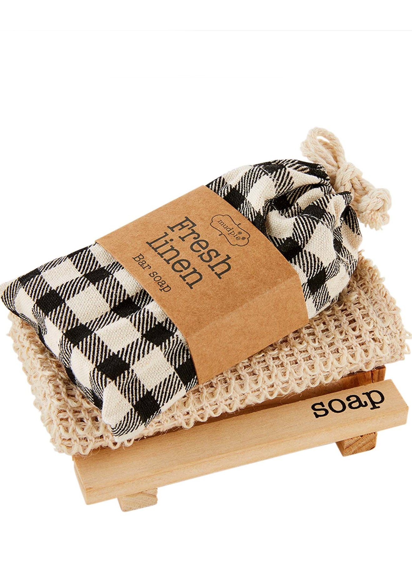 Buffalo Check Soap Dish + Cloth Set - FINAL SALE Home + Lifestyle