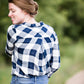 Buffalo Plaid Women's Navy Flannel Shirt