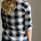 Buffalo Plaid Roll Sleeve Top - FINAL SALE Tops