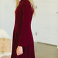 Burgundy Long Sleeve Midi Dress - FINAL SALE Dresses