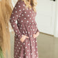 Burgundy Polka Dot Maternity Dress - FINAL SALE Dresses
