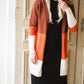 Burgundy + Rust Color Block Cardigan - FINAL SALE Shirt
