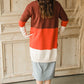 Burgundy + Rust Color Block Cardigan - FINAL SALE Shirt