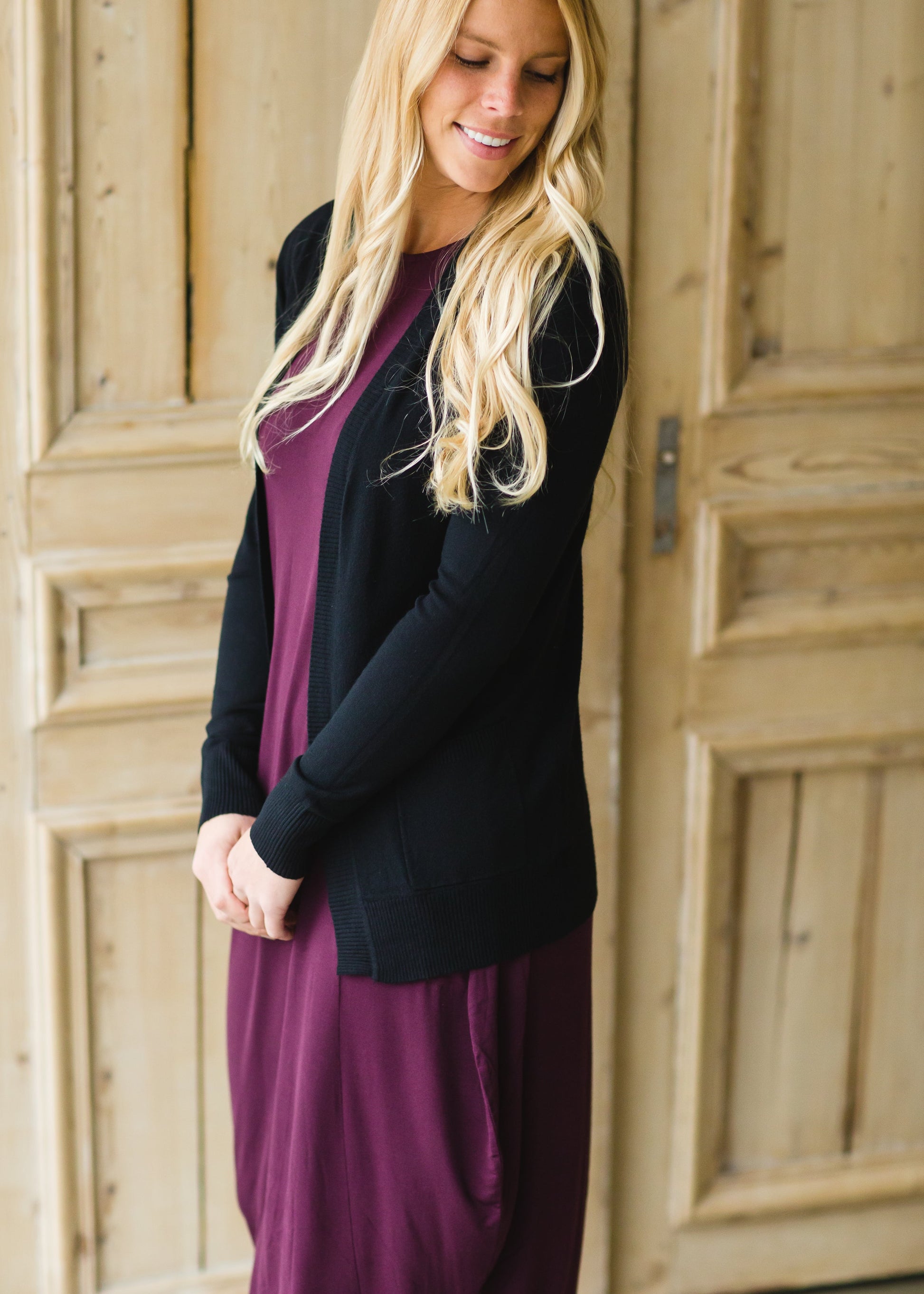 Burgundy Short Sleeve Midi Dress - FINAL SALE Dresses