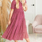 Burgundy Smocked Midi Dress - FINAL SALE Dresses