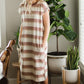 Burgundy + Taupe Striped T-Shirt Dress - FINAL SALE Dresses