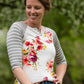 Buttery Soft Floral and Stripe Raglan Top Tops