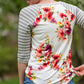 Buttery Soft Floral and Stripe Raglan Top Tops