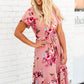 Buttery Soft Floral Midi Dress w/ Flyaway Sleeves - FINAL SALE Dresses