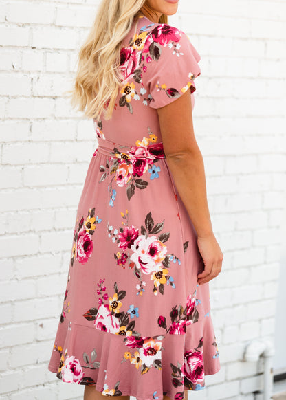 Buttery Soft Floral Midi Dress w/ Flyaway Sleeves - FINAL SALE Dresses