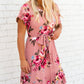 Buttery Soft Floral Midi Dress w/ Flyaway Sleeves - FINAL SALE Dresses