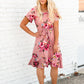 Buttery Soft Floral Midi Dress w/ Flyaway Sleeves - FINAL SALE Dresses