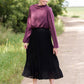 Button Bridge Silky Mustard or Purple Top