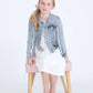 modest girls white peasant dress with pockets and buttons