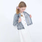 modest girls white peasant dress with pockets and buttons