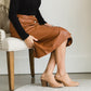 Button Front Faux Leather Midi Skirt - FINAL SALE Skirts