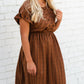 Button Front Multi Stripe Midi Dress - FINAL SALE Dresses