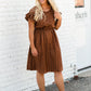 Button Front Multi Stripe Midi Dress - FINAL SALE Dresses