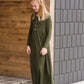 Button Front Olive Maxi Dress Dresses