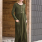 Button Front Olive Maxi Dress Dresses