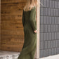 Button Front Olive Maxi Dress Dresses