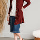 Button Front Shirred Waist Cardigan - FINAL SALE Layering Essentials