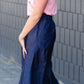 Button Front Stretch Waist Denim Midi Skirt - FINAL SALE Skirts