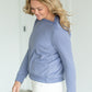 Button Neck Sweatshirt - FINAL SALE Tops
