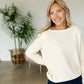Button Neck Sweatshirt - FINAL SALE Tops Cream / XS