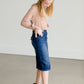 Button Pocket Midi Denim Skirt - FINAL SALE Skirts