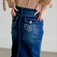 Button Pocket Midi Denim Skirt - FINAL SALE Skirts