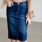 Button Pocket Midi Denim Skirt - FINAL SALE Skirts