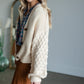 Button Up Balloon Sleeve Cardigan Tops pOLA
