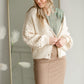 Button Up Balloon Sleeve Cardigan Tops pOLA