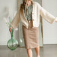 Button Up Balloon Sleeve Cardigan Tops pOLA