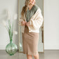 Button Up Balloon Sleeve Cardigan Tops pOLA
