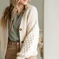 Button Up Balloon Sleeve Cardigan Tops pOLA