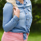 Button Up Denim Chambray Top Tops
