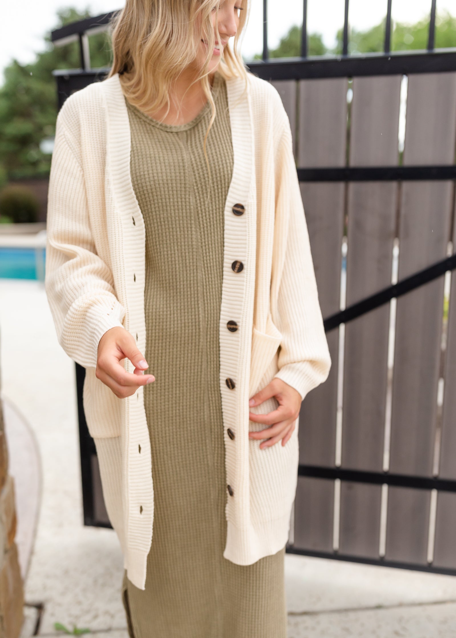 Button Up Long Knit Sweater Cardigan - FINAL SALE Tops