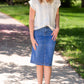Button Up Oversized Striped Short Sleeve Top - FINAL SALE Tops