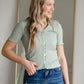 Button Up Ruffle Sleeve Top Shirt Polagram