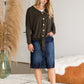 Button Up Tie Front Top - FINAL SALE Tops